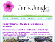 Tablet Screenshot of jansjungle.com